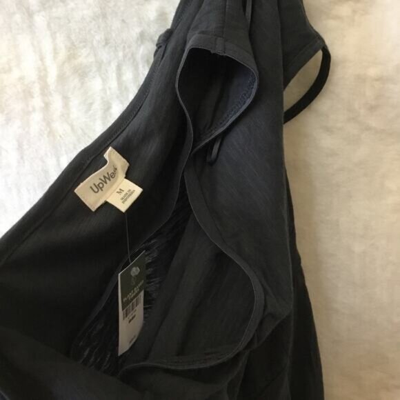 UpWest Gray Spaghetti Strap Wide Leg Jumpsuit - Picture 12 of 12